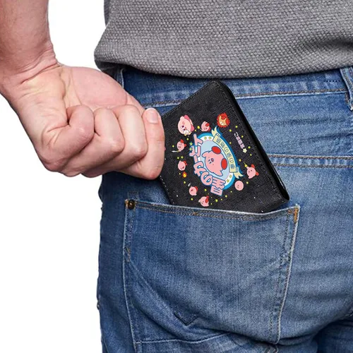 Vista 2 de Mulafnxal para cartera de cuero anime Ovale Kirby Minimalista