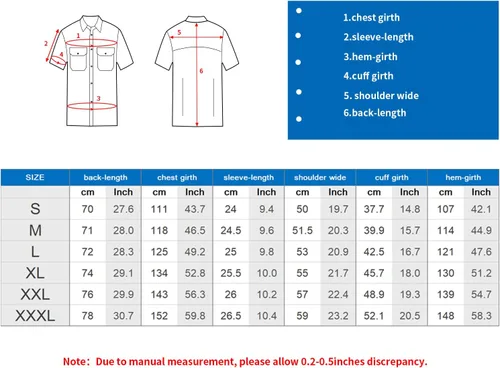 Vista 6 de FastRockee Men's Short Sleeve Hawaiian Shirt Cotton Beach Tropical Shirts