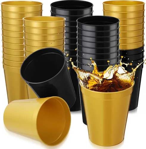 Vista 18 de Yungyan Paquete de 12 vasos de plástico reutilizables de 16 onzas, 4