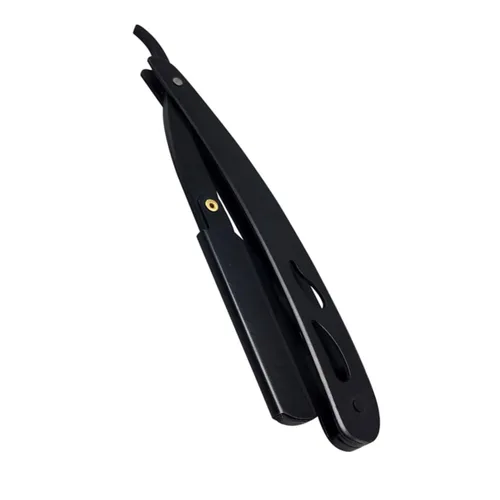 Vista 6 de Cabilock 2 unids Barber Foil Shaver Portable Acero Inoxidable Recta Razor Fácil de Abrir Guardia