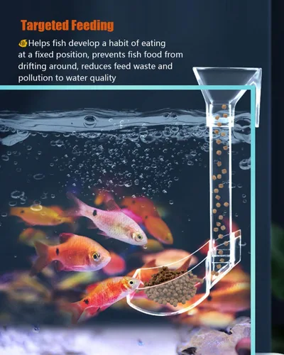 Vista 3 de KINGYEENUO Juego de alimentador de camarones - Kit de tubo de alimentación de peces de acuario con anillo de alimentación, cepillo de limpieza, tubo