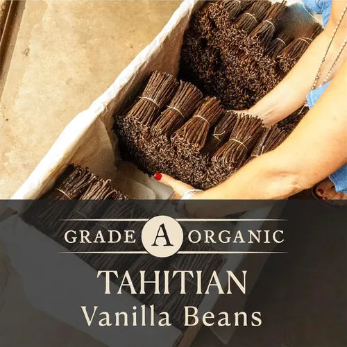 Vista 2 de Cook's, Granos de vainilla orgánicos de Tahití, grado A, la mejor vainilla gourmet fresca premium del mundo, certificado orgánico por CCOF, 10