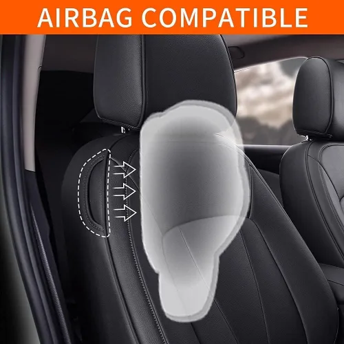 Vista 4 de Seat Covers for Mazda 3 2014 2015 2016 2017 2018 Custom Fit,Faux Leather Waterproof AirbagCompatible Car Seat Cover Full Set Black