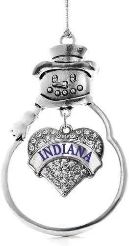 Vista 12 de Inspired Silver - Big Sis - Adorno de Navidad plateado - Adorno de árbol de Navidad con dije de corazón con circonita cúbica - Decoración colgante
