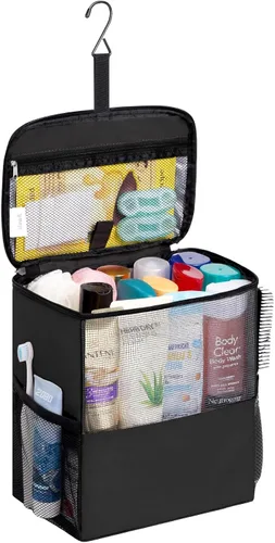 Vista 14 de Lifewit Bolsa Organizadora de Ducha de Malla Portátil Artículos Esenciales para Dormitorio Universitario Canasta Tote Organizadora para Baño