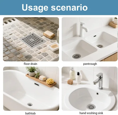 Vista 5 de limveso 40 Pack Square Disposable Shower Drain Cover Hair Catcher 40pcs