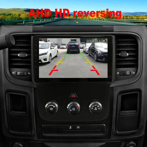 Vista 5 de Para Dodge RAM 1500 2500 3500 Actualización de radio 2013-2018 Manual AC Stereo Reemplazo 1280*720 Pantalla táctil Construido en Carplay inalámbrico