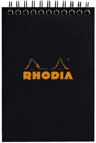 Vista 6 de Rhodia Bloc de notas encuadernado con alambre, A4, punto - negro (185039C)