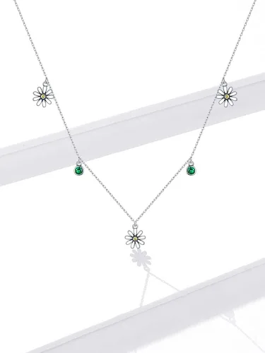 Vista 7 de Collar ajustable Little Daisy para mujer plata de ley 925 circonita cúbica joyería de marca de lujo collar de nuevo modo SCN415