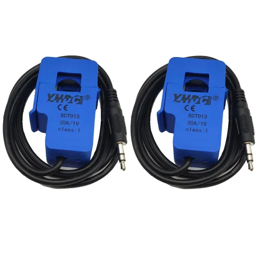Vista 8 de 2 piezas SCT-013-000 30A 1V Sensor de transformador de corriente de núcleo dividido no invasivo SCT013
