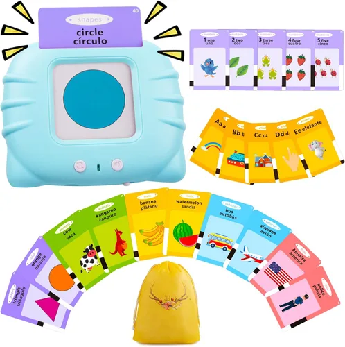 Vista 14 de Tarjetas flash parlantes con palabras visuales para niños pequeños de 2, 3, 4 años, juguetes sensoriales para niños autistas, juguetes educativos
