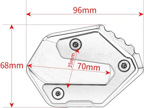 Vista 6 de Modeer Para YZF R7 2021-2023 2024 2025 extensión de soporte lateral de motocicleta Ampliar placa Pad yzf r7 yzfr7 r 7 Accesorios Color Azul