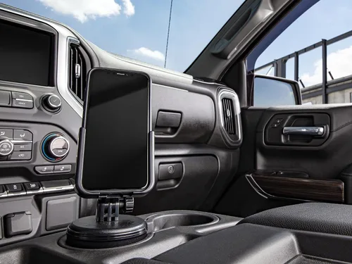 Vista 2 de WeatherTech CupFone, Soporte Universal de Portavasos para Teléfono en Coches – Ajuste Ajustable y Seguro con Acceso Abierto para Carga – Compatible