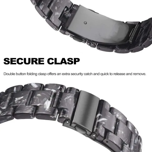 Vista 3 de Correa de repuesto para reloj inteligente Fitbit Versa/Versa 2/Edición especial/Lite, pulseras de resina de moda para mujeres y hombres, pulsera