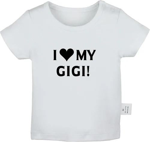 Vista 3 de Pack of2, I Love My Gigi & Don't Make Me Call My Grandma Funny Tshirt, Newborn Infant Baby T-Shirts, Toddler Graphic Tee Tops
