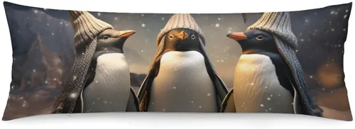 Vista 10 de Funda de almohada corporal con diseño de camión rojo de Navidad en estilo de collages textiles, lavable a máquina con cremallera, funda de almohada