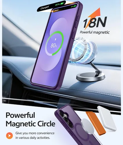 Vista 306 de FNTCASE Funda para Motorola Moto G-Stylus-5G-2025: Funda magnética translúcida mate a prueba de golpes para Moto G Stylus 2026, funda protectora