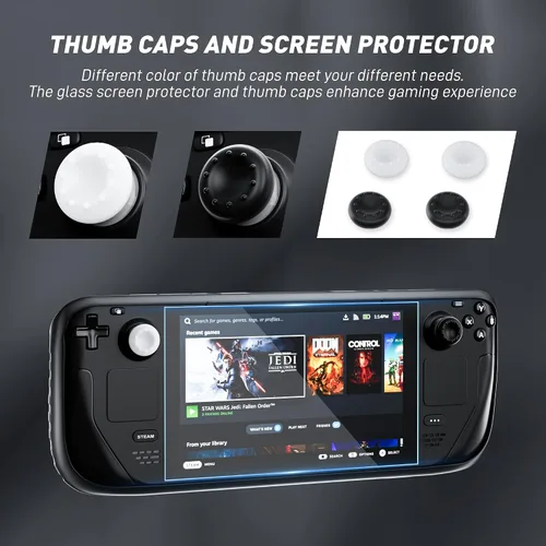 Vista 6 de GLDRAM Funda mejorada para cubierta de vapor, cubierta de TPU para cubierta de vapor de válvula, accesorios de protección con 2 protectores