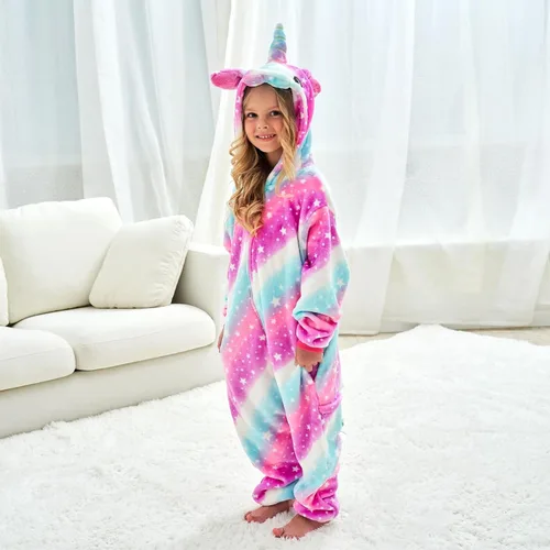 Vista 2 de FZOSM Lindo disfraz de unicornio para niñas, disfraz de Halloween y cosplay