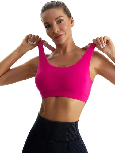 Vista 3 de RUNNING GIRL High Impact Sports Bras for Women,Racerback Running Bra Workout Crop Tank Tops Longline Sports Bra Push up