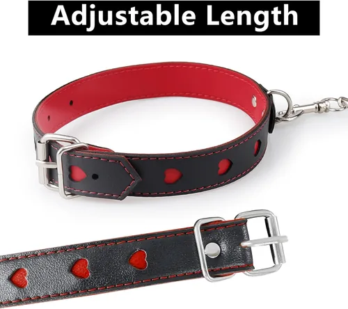 Vista 2 de Collar de cuero para mujer, gargantilla de piel de vaca y correa para mujer