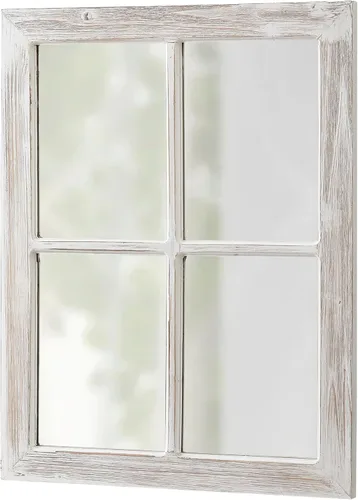 Vista 9 de Espejo rústico para ventana pequeña, decoración de pared de 11 x