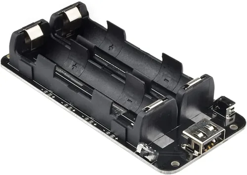 Vista 8 de diymore Soporte de batería 1865O doble Li-ion V8 Escudo de batería Micro USB 5V/3A 3V/1A Power Bank Módulo de carga de batería para Raspberry Pi
