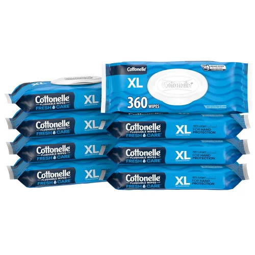 Vista 17 de Cottonelle Toallitas húmedas desechables sin fragancia, toallitas húmedas para adultos, 2 paquetes con tapa abatible, 42 toallitas por paquete