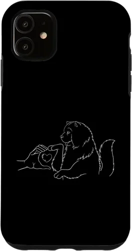 Vista 5 de Funda para iPhone 15 Line Art Chow Chow Dog Chows