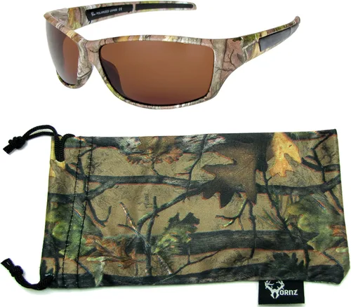 Vista 5 de Hornz - Gafas de sol polarizadas para hombre, color marrón