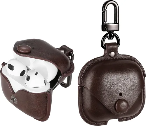 Vista 9 de MODOS LOGICOS Funda para Air Pods 3 (2021), funda de cuero con cierre rápido seguro compatible con Apple AirPods 3ª generación de funda de carga