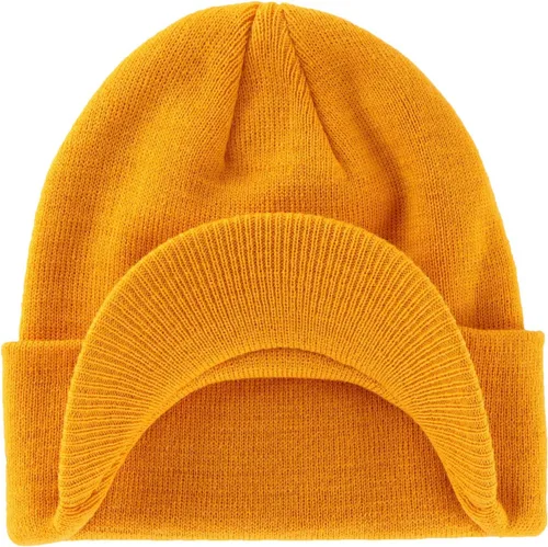 Vista 64 de Home Prefer - Gorro de invierno para hombre con visera, cálida y doble punto.