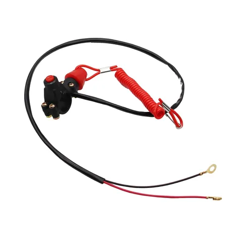 Vista 5 de Botón de interruptor Stop Kill de 43 cc, 47 cc, 49 cc, Mini Pit Pocket Rocket Quad Dirt Bike ATV (negro)
