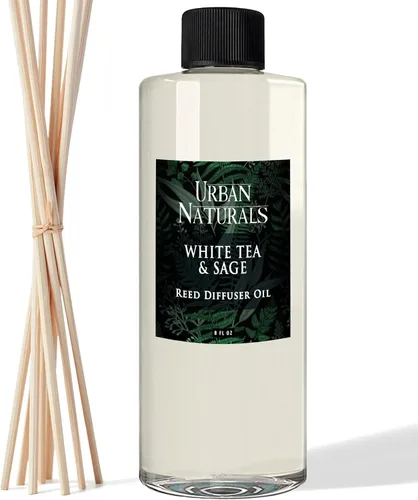 Vista 45 de Urban Naturals Recambio de aceite difusor de varillas ámbar y lavanda, lavanda relajante, ámbar cálido, aroma calmante para habitación, 4 onzas +