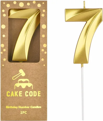 Vista 18 de Velas de cumpleaños de oro con diamantes de 2.76 pulgadas, velas de números dorados, velas de números de pastel, celebración de fiesta