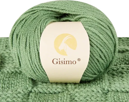 Vista 13 de 100% lana merino para tejer y ganchillo, hilo lujoso y suave de 6 cabos para tejer y crochet a mano, 1.76 oz/50 g, 127 yardas/116 metros
