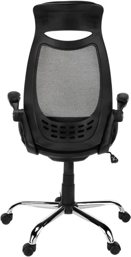 Vista 7 de Monarch Specialties 7268, altura ajustable, giratoria, ergonómica, reposabrazos, escritorio para computadora, trabajo, metal, negro, contemporáneo