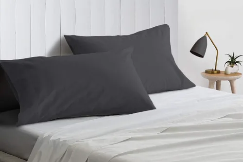 Vista 5 de Juego de dos fundas de almohada extragrandes súper enormes - Funda - 100% algodón egipcio, satén de 600 hilos, (tamaño 31 x 40 pulgadas)