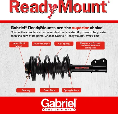 Vista 5 de Gabriel G57124 Ultra ReadyMount - Conjunto completo de puntal delantero derecho para Toyota Tundra RWD 07-20 (paquete de 1)