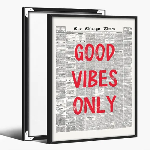 Vista 12 de Carteles de Periódico Retro para Estética de Habitación Todo es Justo en el Amor y la Poesía Arte de Pared Moderno y Preppy para Niñas Decoración