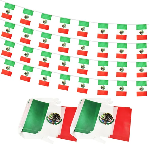 Vista 13 de Bandera de Cuerda Argentina de 100 Pies, 76 Piezas Bandera Estandarte Argentina, Pequeñas Mini Banderas del Mundo para Eventos Deportivos