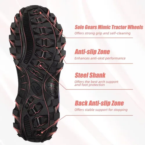 Vista 7 de D DRYCODE Botas de goma para mujer con vástago de acero, botas de lluvia cálidas de neopreno de 0.236 pulgadas (0.236 in), botas de lluvia cálidas e