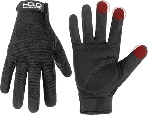 Vista 28 de HANDLANDY Guantes de trabajo para hombre y mujer, guantes de trabajo de mecánicos de uso general con pantalla táctil, guantes de trabajo flexibles