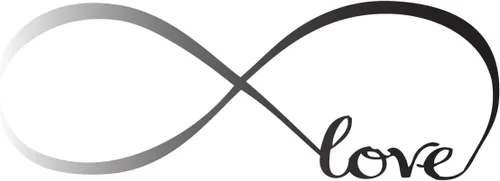 Vista 13 de Símbolo de infinito con la palabra Love