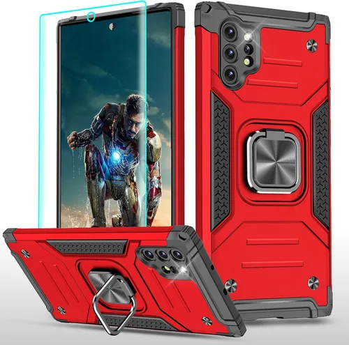Vista 59 de YmhxcY Funda para Galaxy Note 8, funda para Galaxy Note 8 con protector de pantalla curvado 3D, fundas de grado armadura con soporte giratorio
