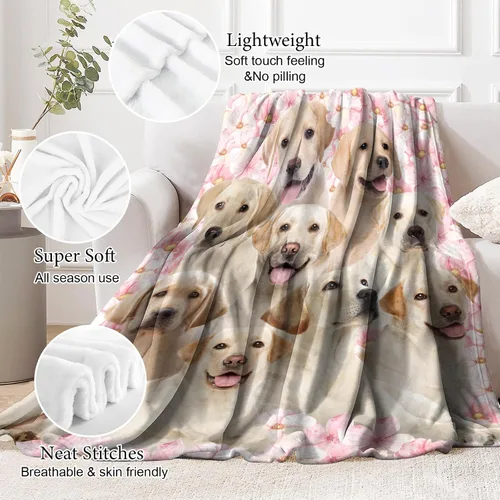 Vista 6 de Manta para Lanzar de Labrador Retriever, Regalos de Labrador Retriever para Amantes de Perros, Manta Suave de Franela para Lanzar, Regalo
