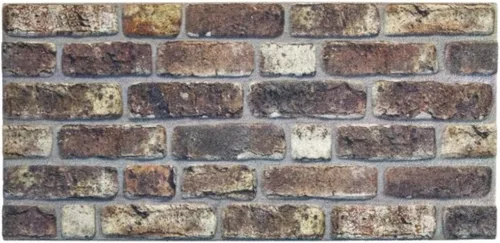 Vista 2 de Dundee Deco Paneles de pared 3D de imitación de ladrillo - Revestimiento, paneles de pared de aspecto de piedra gris y marrón, revestimiento