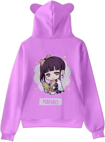 Vista 2 de SodaMeow Sudadera con capucha de anime para hombres y mujeres, unisex, llavero gratis