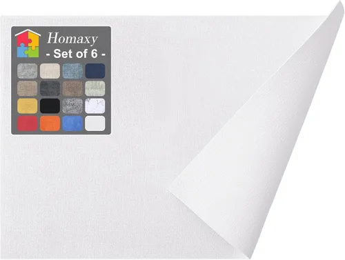 Vista 14 de Homaxy Juego de 4 manteles individuales de piel sintética resistentes al calor para mesa de comedor, impermeables, lavables, lavables, manteles