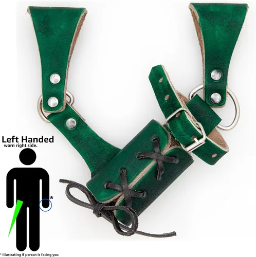 Vista 54 de Armory Replicas™ - Rana espada de cuero hecha a mano – Disfraz medieval LARP hebilla ajustable y cinturón de arma con cable soporte